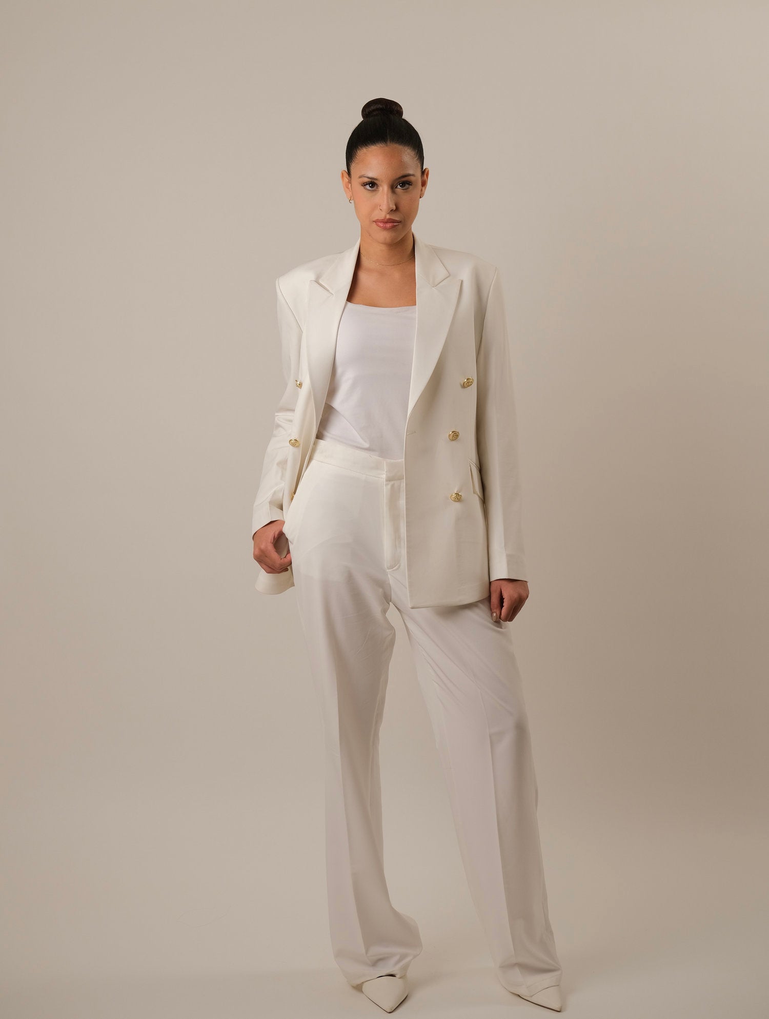 The pearl grace Pants -White Secondary image