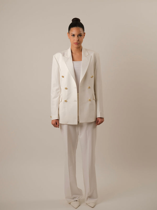The pearl grace Blazer -White