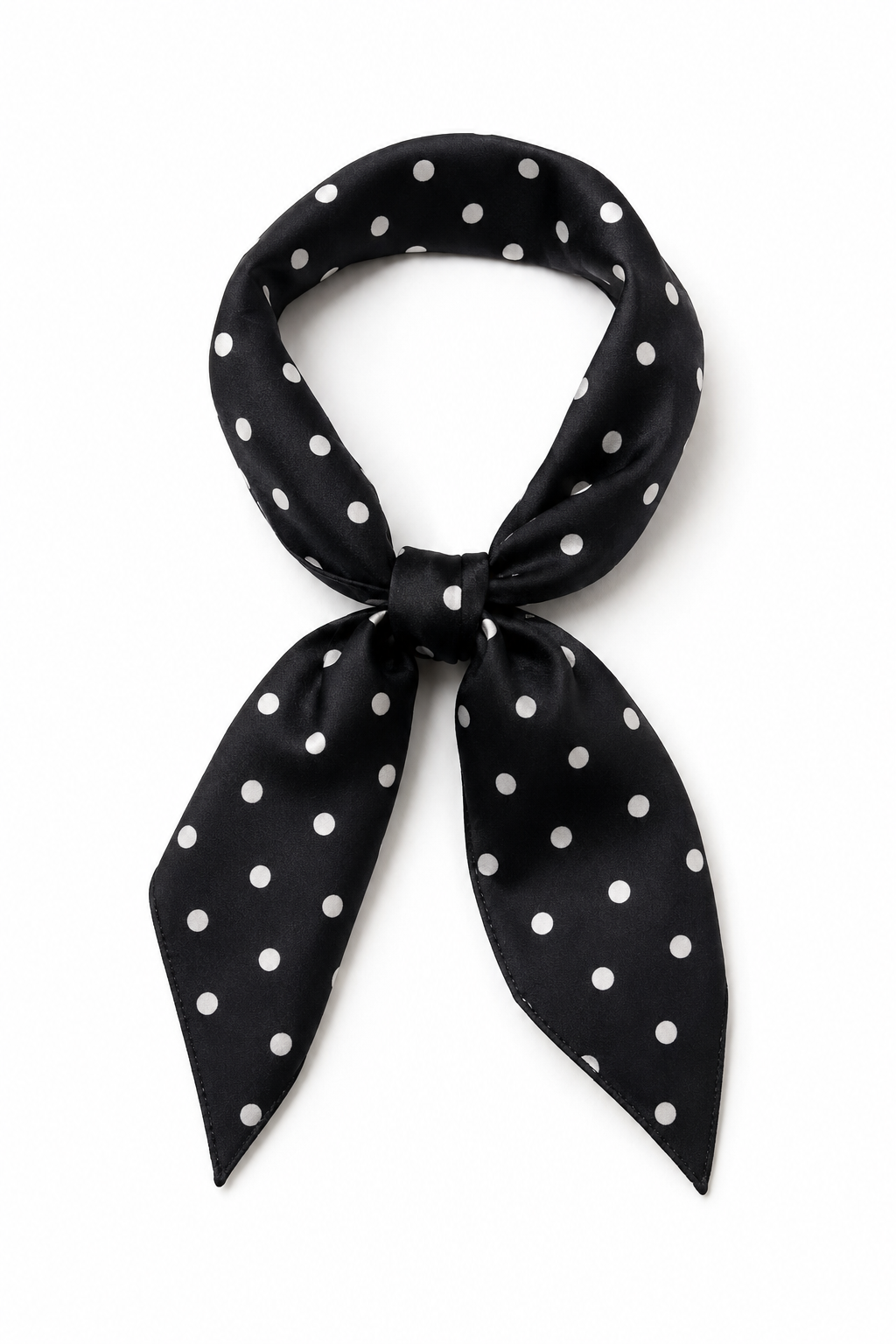Polka Dot Satin Neck Scarf Secondary image