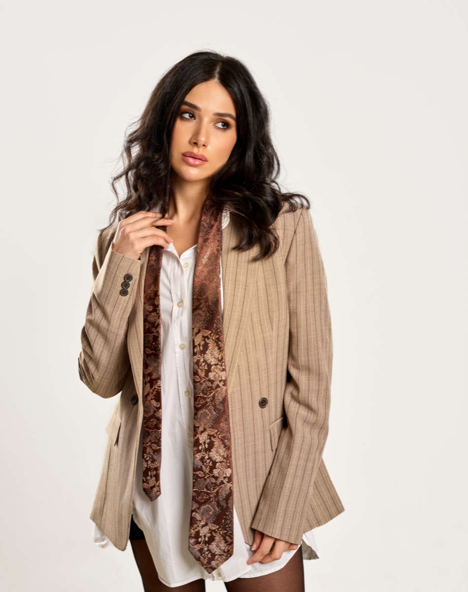 Apex Stripped cafe oversized Blazer Secondary image