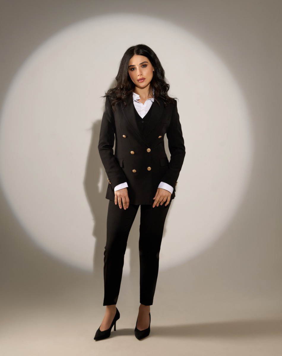 Structured Black Blazer Secondary image