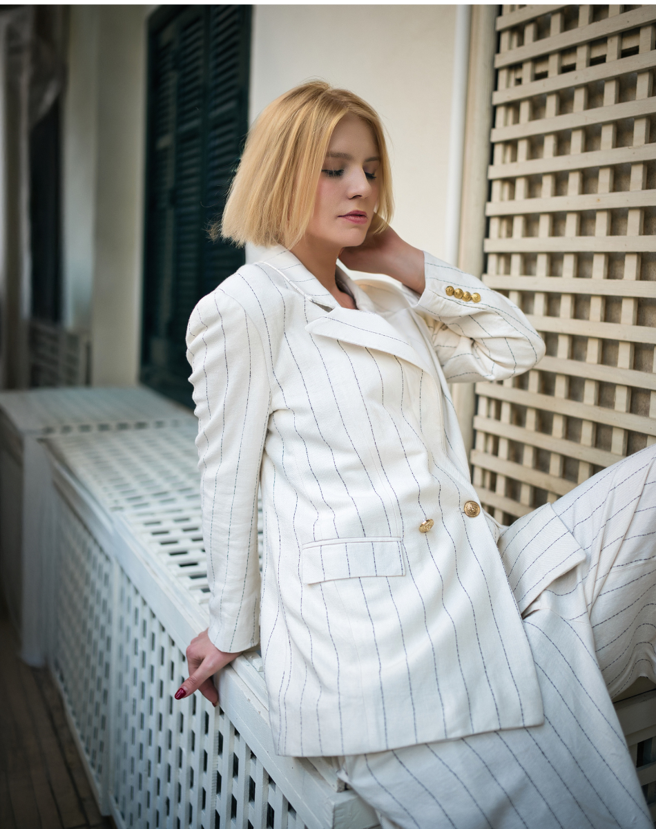 Off-white Stripped Tailored fit Blazer