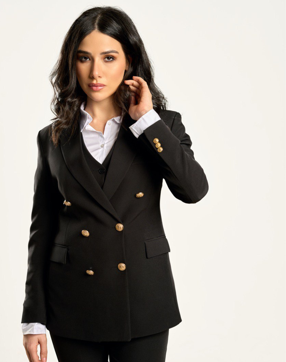 Structured Black Blazer Main image