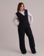 Navy Blue Straight Fit Pants