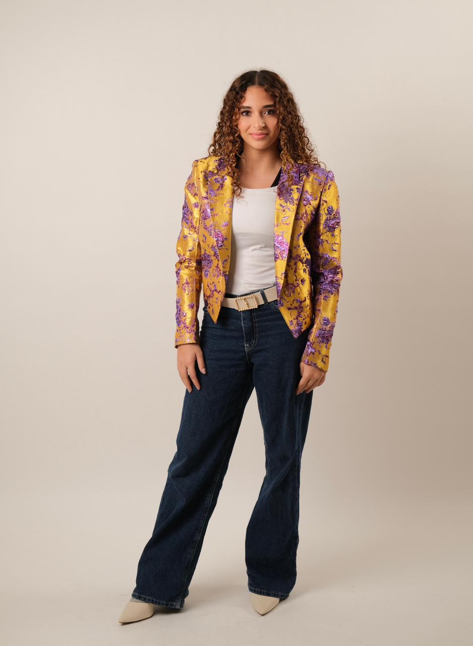 Statement Cropped Oversized Blazer Secondary image